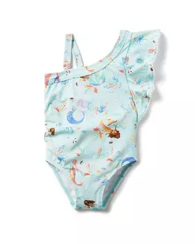 Джени и Джек Дисней: Купальник из переработанного материала «Русалочка» Janie and Jack, мультиколор