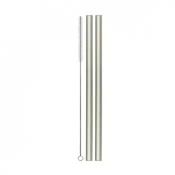 Джентльменские соломинки для питья, стаканы серого цвета, набор из 2 предметов с щеточкой для чистки - в подарочной упаковке Д: 20 см / Г: 9 мм Eisch, серый/прозрачный