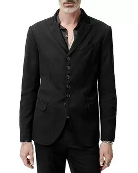 Джерри Текстурированная Узкая Куртка-пиджак John Varvatos, черный