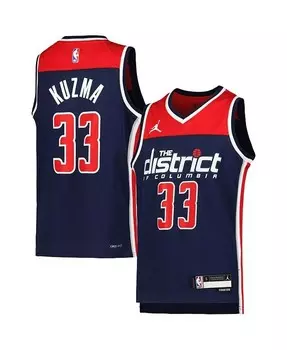 Джерси Big Boys and Girls Kyle Kuzma Navy Washington Wizards 2022/23 Swingman — Statement Edition Jordan, синий