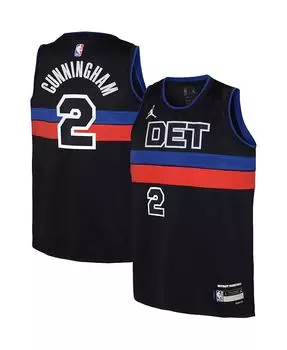 Джерси Big Boys Brand Cade Cunningham Black Detroit Pistons 2022/23 Swingman - Statement Edition Jordan, черный