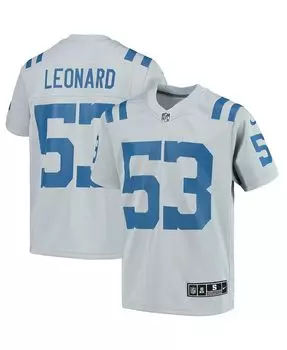 Джерси Big Boys Darius Leonard Grey Indianapolis Colts Inverted Team Game Nike