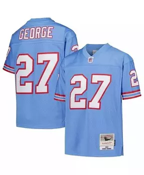 Джерси Big Boys Eddie George Light Blue Houston Oilers Gridiron Classics 1997, вышедший на пенсию игрок Legacy Mitchell & Ness, синий