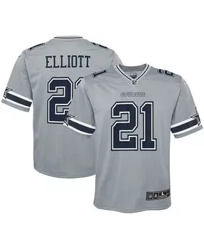 Джерси Big Boys Ezekiel Elliott Silver Dallas Cowboys Inverted Team Game Nike