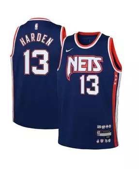 Джерси Big Boys James Harden Navy Brooklyn Nets 2021/22 Swingman — City Edition Nike