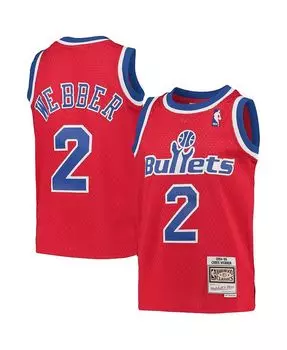 Джерси Big Boys Криса Уэббера Red Washington Bullets 1994-95 Hardwood Classics Swingman Mitchell & Ness, красный