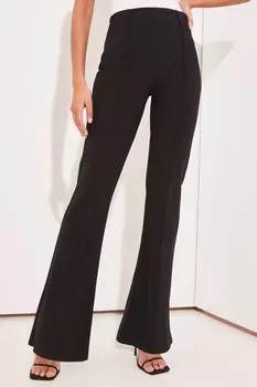 Джерси брюки кик флейр Lipsy, черный