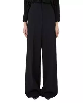 Джерси брюки с широкими штанинами Max Mara, черный