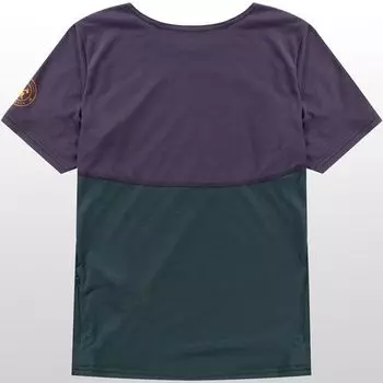 Джерси Canyon с короткими рукавами женское PEARL iZUMi, цвет Nightshade/Camp Green Trail