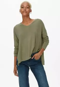 Джерси de punto ONLY ONLAMALIA L/S V-NECK, цвет mermaid