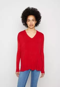 Джерси de punto ONLY ONLAMALIA L/S V-NECK, цвет equestrain red