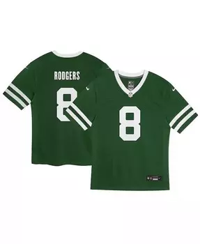 Джерси для дошкольников Аарона Роджерса Legacy Green New York Jets Game Nike, зеленый