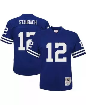 Джерси для мальчиков и девочек дошкольного возраста Roger Staubach Navy Dallas Cowboys 1971, футболка Legacy для пенсионеров Mitchell & Ness, синий