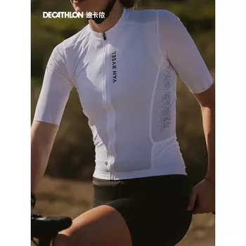 Джерси для велоспорта Decathlon, джерси для шоссейного велоспорта, дышащий, впитывающий пот, велосипедный джерси с короткими рукавами L5198860