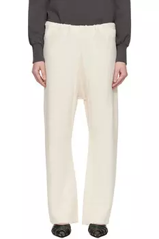 Джерси домашние брюки Maison Margiela, экрю