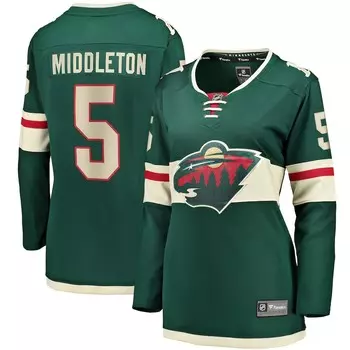Джерси Fanatics Branded Minnesota Wild, зеленый