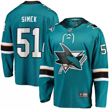 Джерси Fanatics Branded San Jose Sharks, бирюзовый