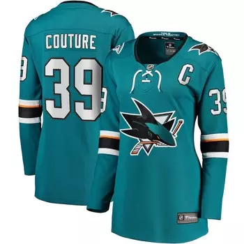 Джерси Fanatics Branded San Jose Sharks, бирюзовый