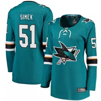 Джерси Fanatics Branded San Jose Sharks, бирюзовый