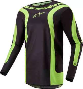 Джерси Fluid Lurv для мотокросса Alpinestars, черный желтый