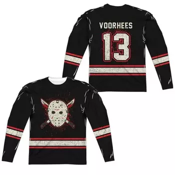 Джерси Friday The 13th Voorhees Футболка из полиэстера с длинными рукавами для взрослых Licensed Character, белый