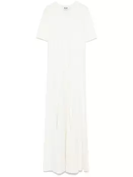 Джерси футболка макси платье MSGM, нейтральный цвет