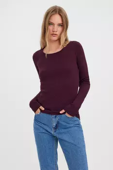 Джерси из 100% органического хлопка. Vero Moda, темно-красный