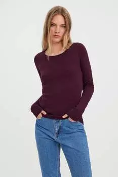 Джерси из 100% органического хлопка. Vero Moda, темно-красный