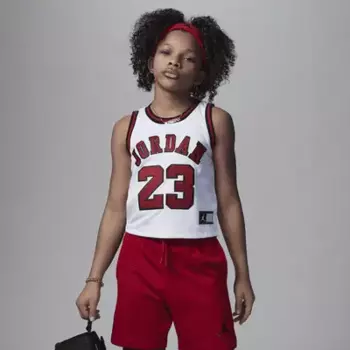 Джерси Jordan Big Kids' Recon Cropped Jersey, белый