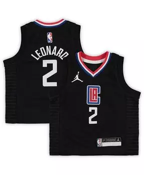 Джерси Kawhi Leonard Black LA Clippers 2020/21 для девочек и мальчиков - Statement Edition Jordan, черный