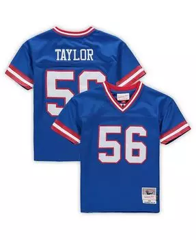 Джерси Лоуренса Тейлора Royal New York Giants для мальчиков и девочек дошкольного возраста, пенсионерское наследие Mitchell & Ness, синий