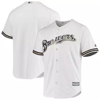 Джерси Majestic Milwaukee Brewers, белый