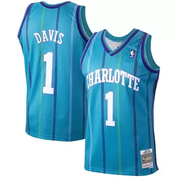 Джерси Mitchell & Ness Charlotte Hornets, бирюзовый