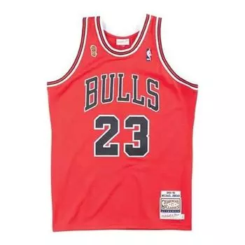 Джерси Mitchell & Ness NBA Authentic Jersey Chicago Bulls Road Finals 1995-96 Michael Jordan 'Red', красный