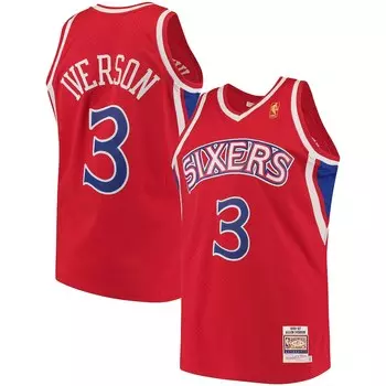 Джерси Mitchell & Ness Philadelphia 76Ers, красный