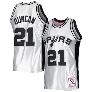 Джерси Mitchell & Ness San Antonio Spurs, платиновый