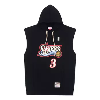 Джерси Mitchell & Ness x NBA Philadelphia 76ers Sleeveless Hoodie 'Allen Iverson 3', черный