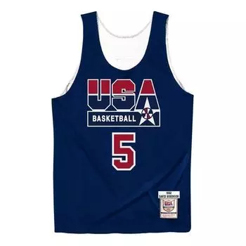 Джерси Mitchell & Ness x NBA Reversible Practice Team USA 1992 Jerseys 'David Robinson 5', темно-синий
