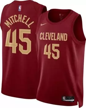 Джерси Nike Cleveland Cavaliers Donovan Mitchell #45 Red Dri-FIT Swingman