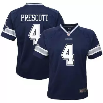 Джерси Nike Dak Prescott Navy Dallas Cowboys Team Game для малышей Nike