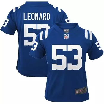 Джерси Nike Darius Leonard Royal Indianapolis Colts Game для малышей Nike