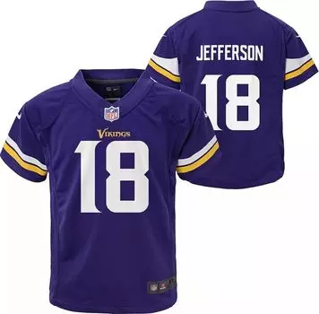 Джерси Nike Little Kid's Minnesota Vikings Justin Jefferson #18 Purple Game