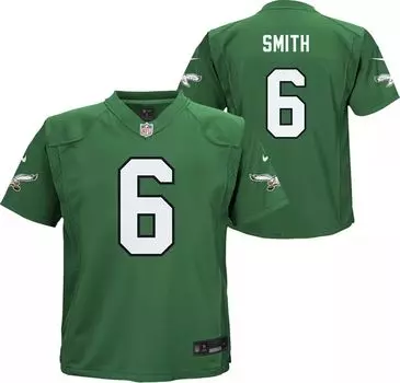 Джерси Nike Little Kid's Philadelphia Eagles DeVonta Smith #6 Kelly Green Game