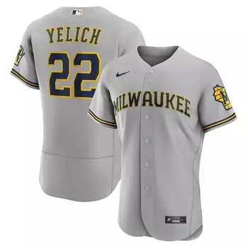 Джерси Nike Milwaukee Brewers, серый