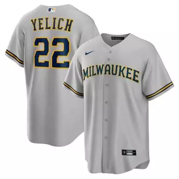 Джерси Nike Milwaukee Brewers, серый