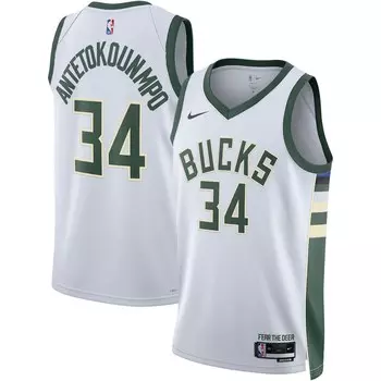 Джерси Nike Milwaukee Bucks, белый