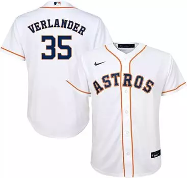Джерси Nike Youth Houston Astros Justin Verlander #35 White Home Cool Base