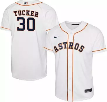 Джерси Nike Youth Houston Astros Kyle Tucker #30 White Home Cool Base