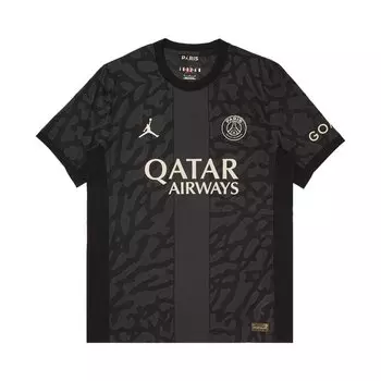 Джерси Paris Saint-Germain x Jordan Third Match 'Black', черный