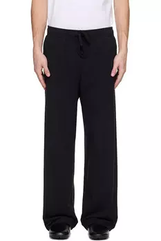 Джерси расслабленные прямые спортивные брюки Skims, цвет obsidian